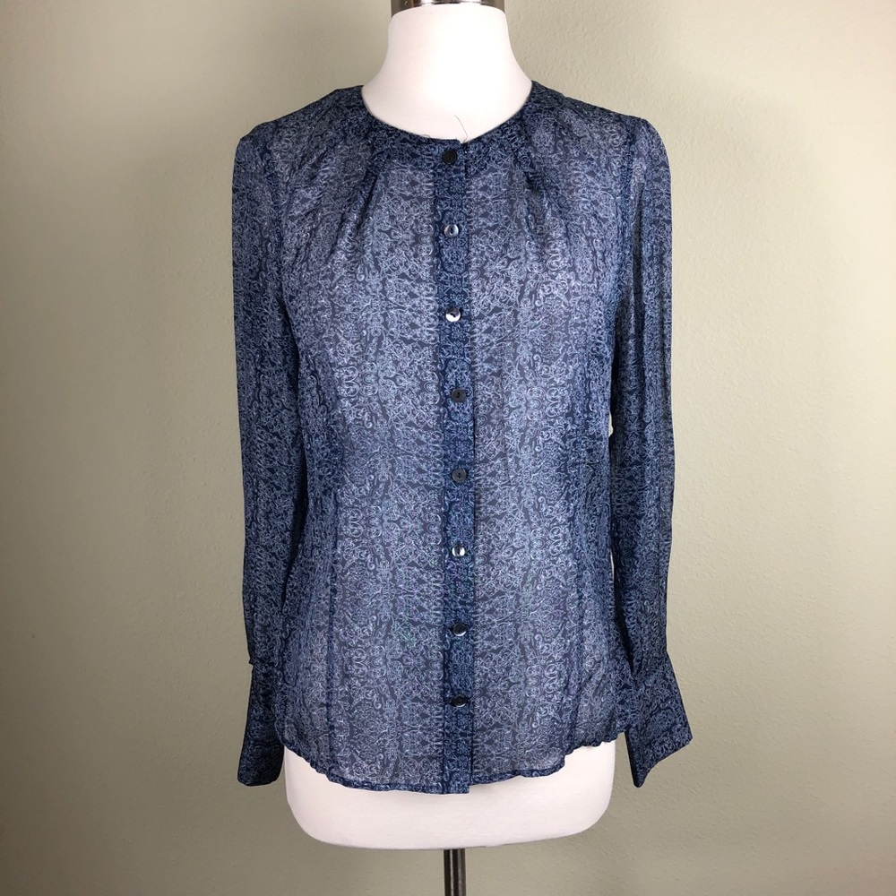 Brooks Brothers Paisley Silk Blouse